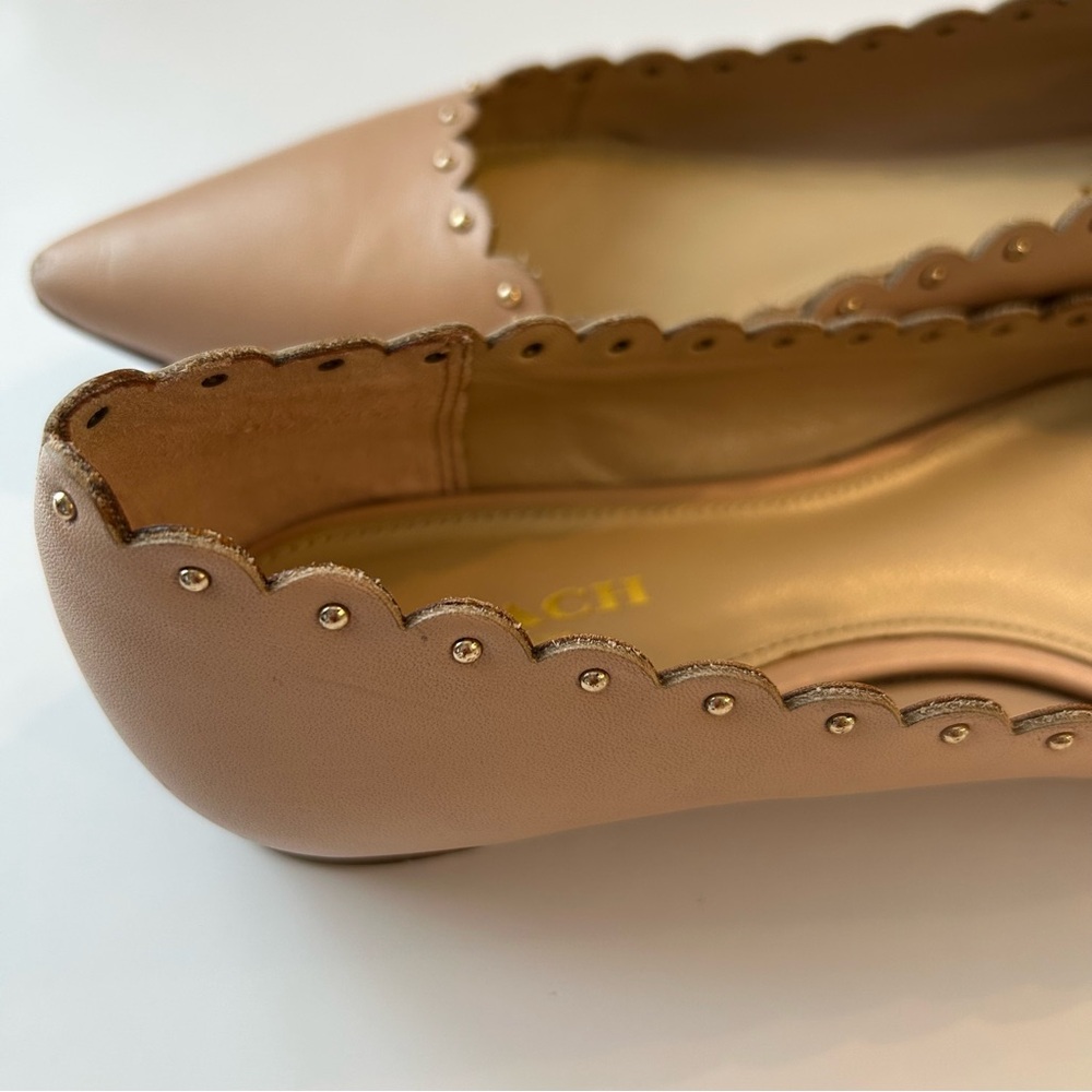 Coach Women's Tan Leather Flats